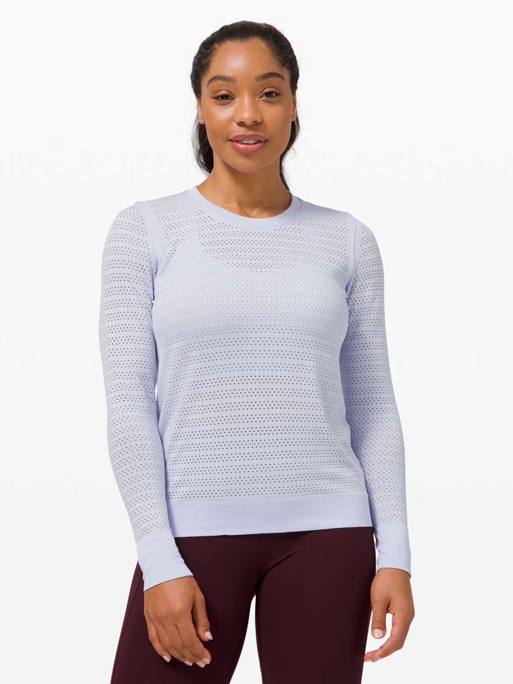 Lululemon Swiftly Tech Long Sleeve Perforated Top Blue Size 8
